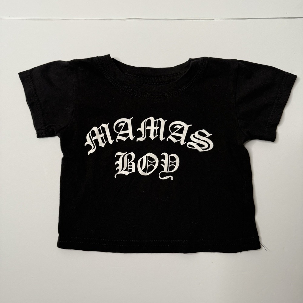 Cartel Ink Mama's Boy Shirt Youth‎ sz 12 Black Graphic Tee